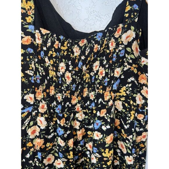 Forever 21 Floral Dress Fit & Flare Mini Size Large Lined Ditsy Floral Summer 1B - Picture 9 of 12